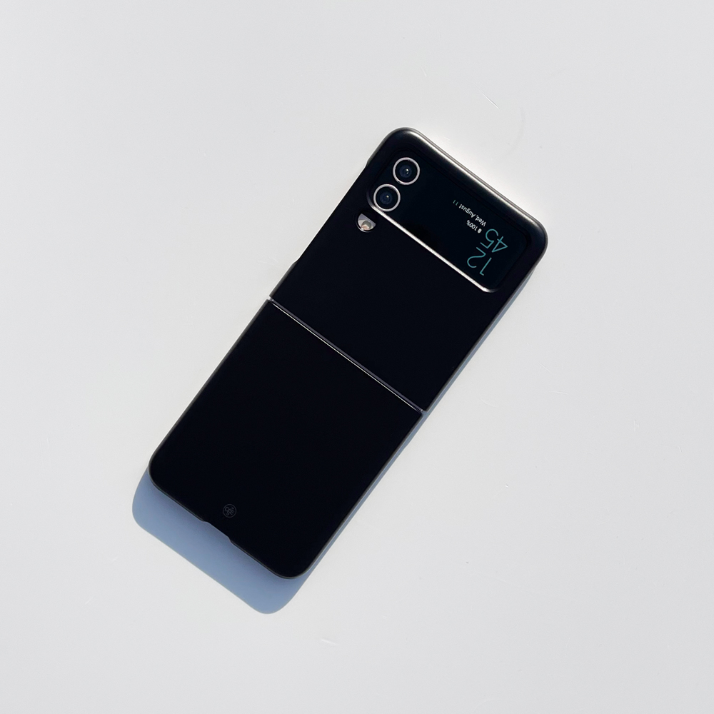 108seoul[Galaxy Z Flip] 108 LUNA BLACK(glossy-slim-hard)