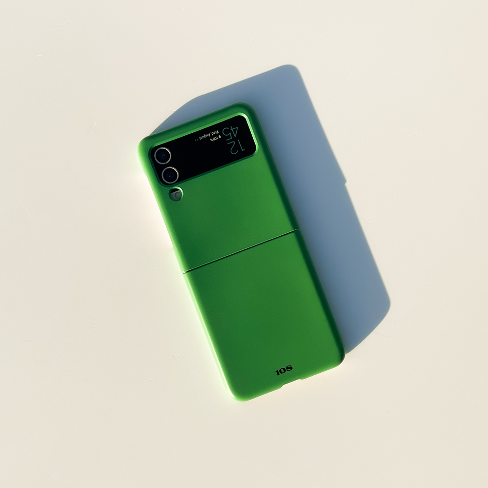 108seoul[Galaxy Z Flip] 108 GLARE GREEN(slim-hard)