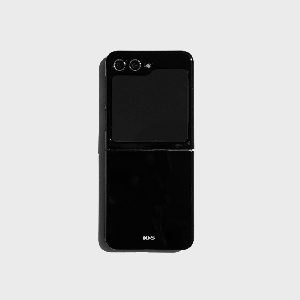 108seoul[Galaxy Z Flip]  108 LUNA BLACK (glossy-slim-hard)